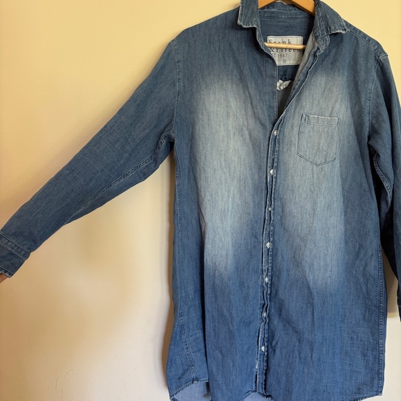 Frank & Eileen Distressed Mary Dress Blue M - Picture 8 of 14